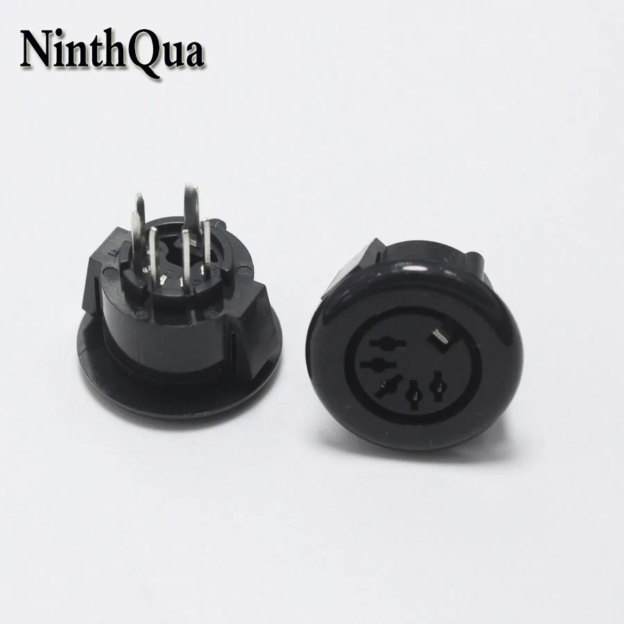 1pcs DIN 5P Female Jack Cable Connector with Singal terminals 5Pin Large Keyboard Panel Mount Solder Chassis Socket Adapter |