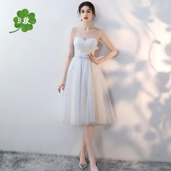 

2019 New Designer Wedding Party Formal graduation prom gown Wedding ceremony for Bridesmaid Dresses tulle Vestido S-4XL