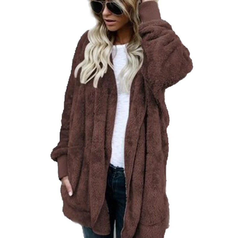 discounted  Autumn Winter Women's Coat Casual Jacket Cardigan Europe America New Trend Coats Plus Velvet Casual