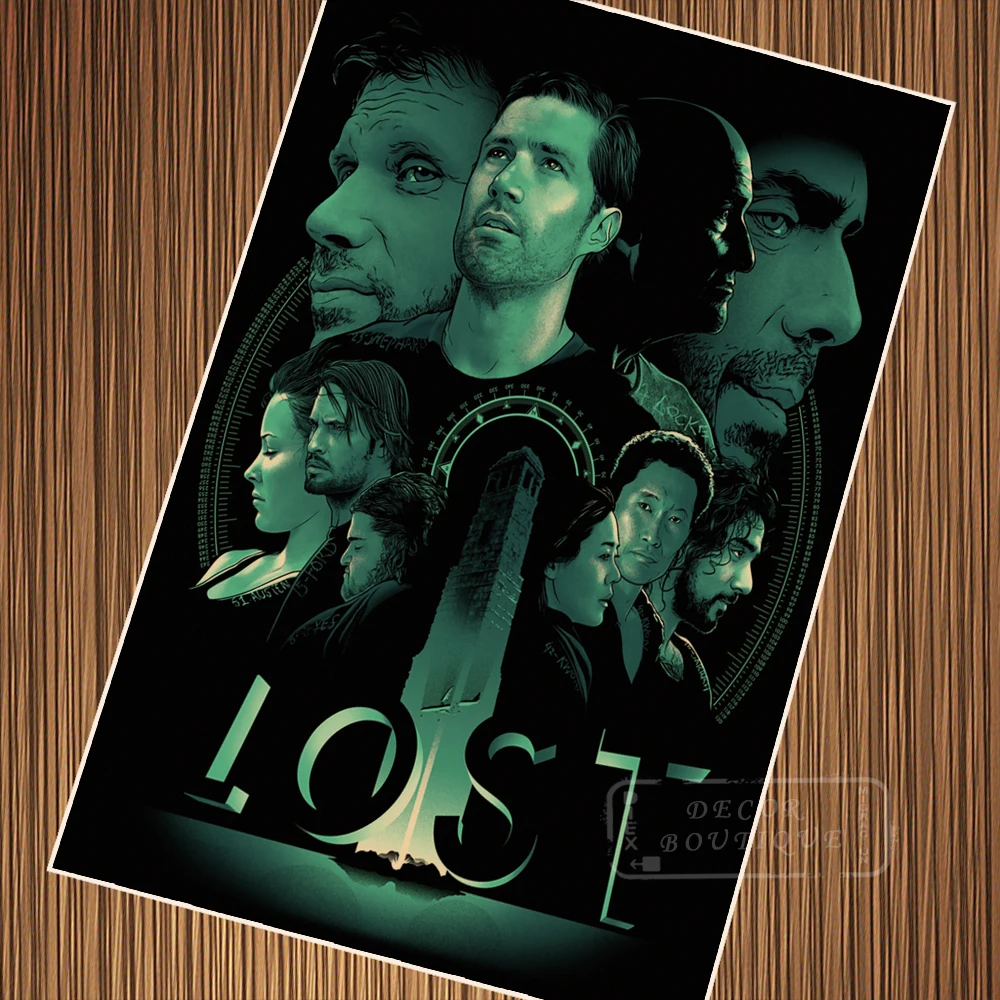 Коллекция фигурок постер из серии LOST TV ретро ВИНТАЖНЫЙ ПЛАКАТ Картина на холсте