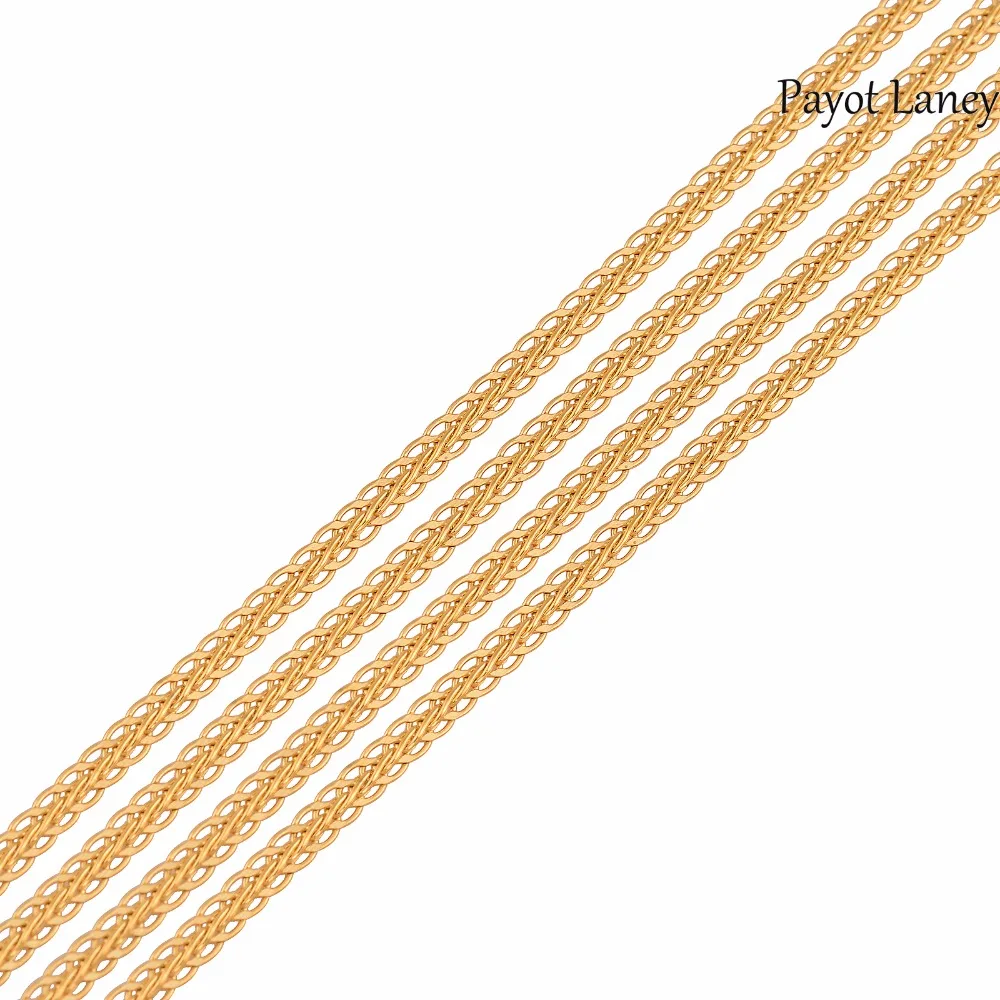 

Width 3mm High Quality Gold Color Chain Women Men Flat Chain Stainless Steel Necklace For Fashion Classic Jewelry Gifts