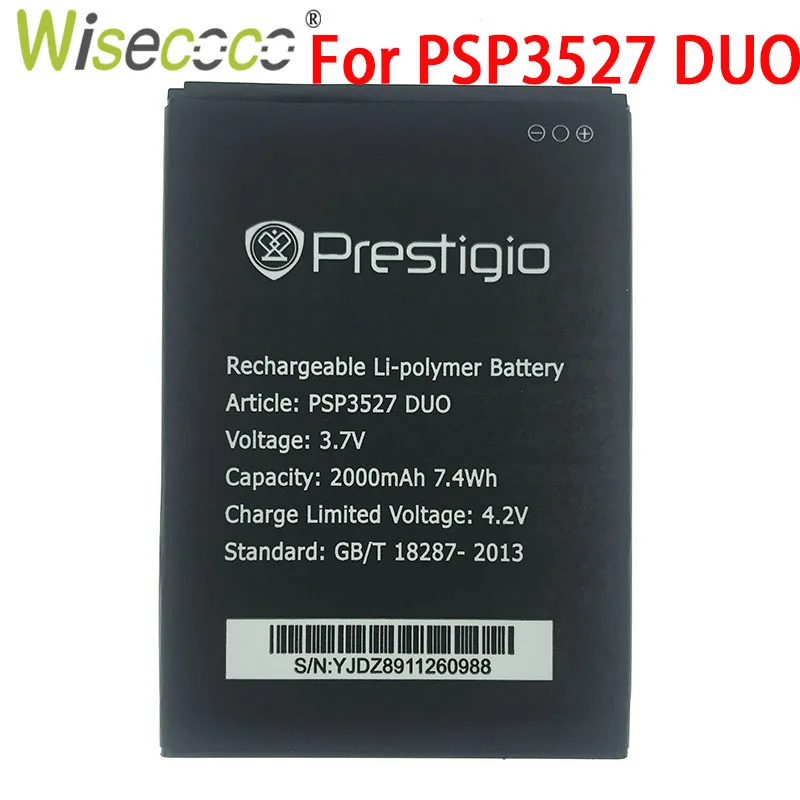 

WISECOCO In Stock High Quality 2019 New 2000mAh Battery For Prestigio PSP 3527 PSP3527 DUO Mobile Phone With Tracking Number