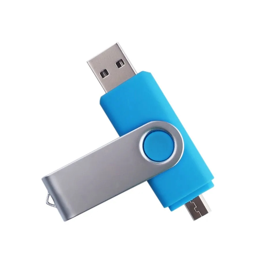 Реальная емкость логотип смартфон поворотный флэш-накопитель USB OTG Micro USB флэш-накопитель 8 ГБ 16 ГБ 32 ГБ 64 ГБ 128 ГБ U диска для телефона