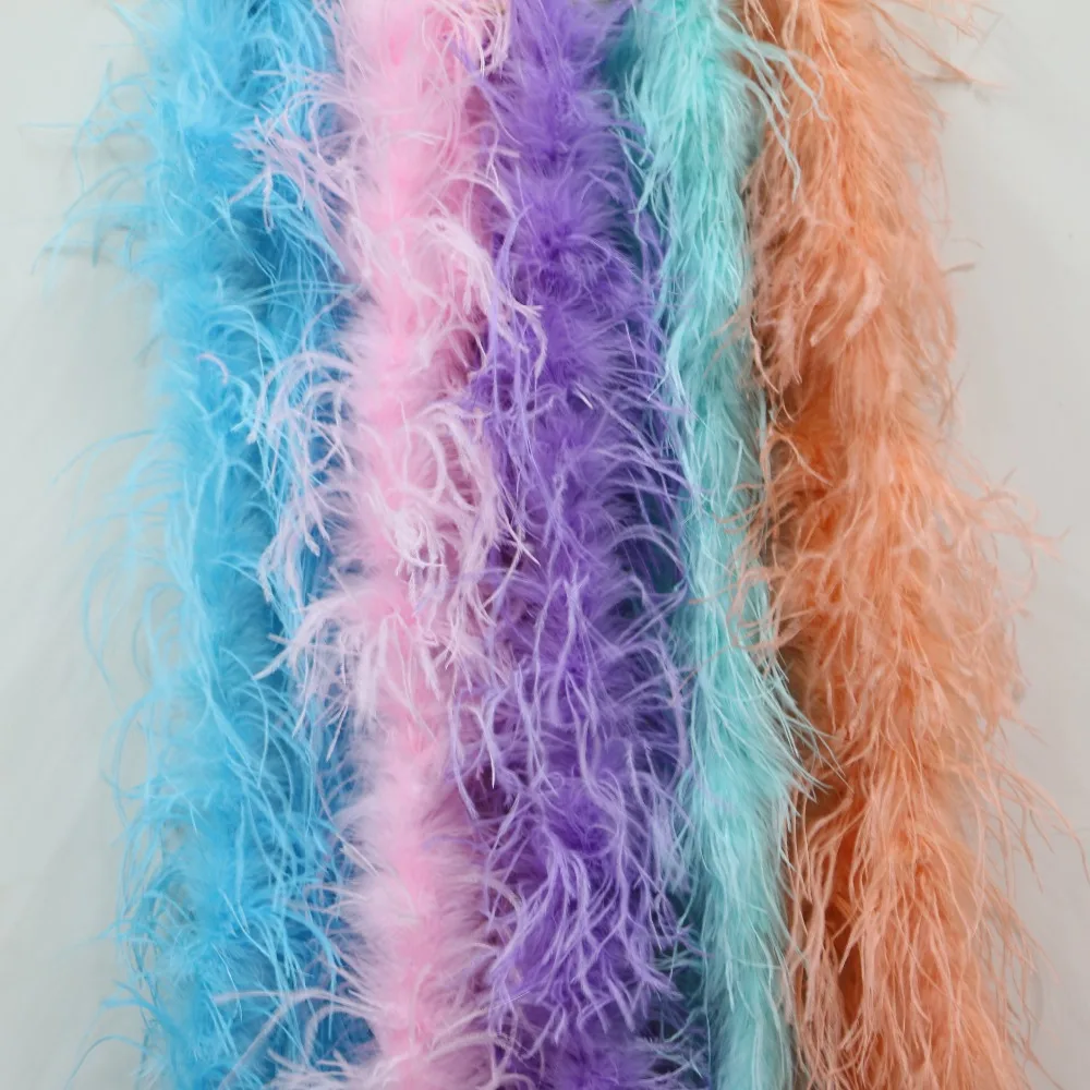 White Ostrich Feather Strip Black Ostrich Feather Boa Costumes Trim