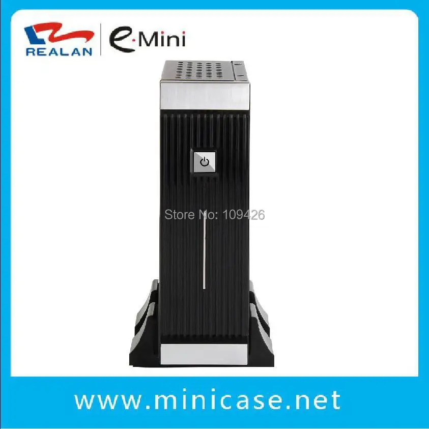 Черный чехол Realan Mini ITX HTPC PC E 3016 с вентилятором питания|htpc pc case|pc casemini itx htpc |
