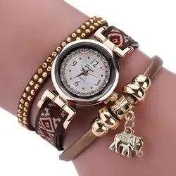 Самые низкие цены Для женщин Часы Роскошный кулон ткань Обёрточная бумага вокруг часы-браслет кристалл синтетическая Мода Сеть Смотреть