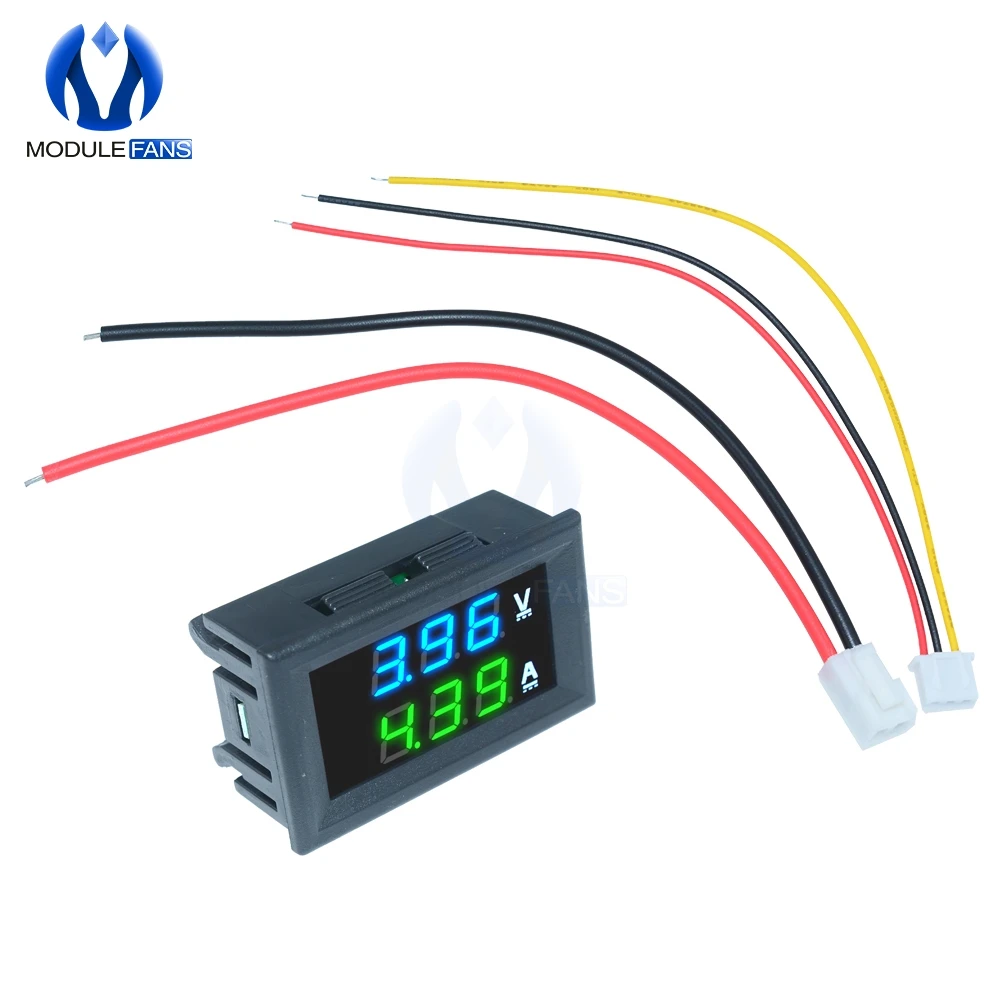 

DC 100V 10A Digital Mini Voltmeter Ammeter Panel Voltage Volt Current Meter Tester Dual LED Display Amp Blue Green