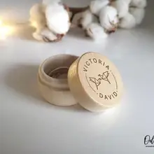 Обручальное подарок на помолвку круглое кольцо шкатулка Ювелирные изделия на заказ деревянные деревенские кольца коробка деревянная свадьба | Оригинальное кольцо держатель