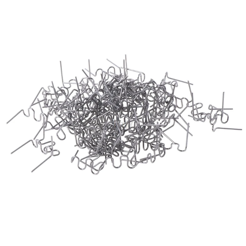 גל שטוח חם סיכות 100 יח'\סט Precut 0.8mm גל שטוח חם סיכות עבור פלסטיק מהדק תיקון רתך MAY22 dropshipping