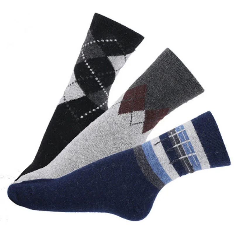 Мужские шерстяные носки высокого качества теплые носки деловые мужские носки 5 пар/лот размер подходит для 39-44 случайных цветов NWM124