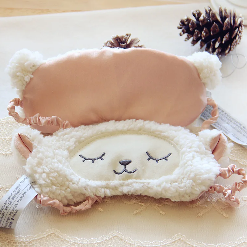Soft Cotton Sleep Mask Cute Animal Eyeshade Wool Pile Sleeping Eye Mask Sleeping Assistant Good Dream Beginning