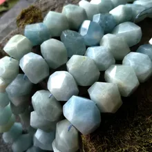 Аквамарин синяя барокко граненый 1" для DIY ювелирных изделий Свободные Шарики FPPJ бусы природа драгоценного камня