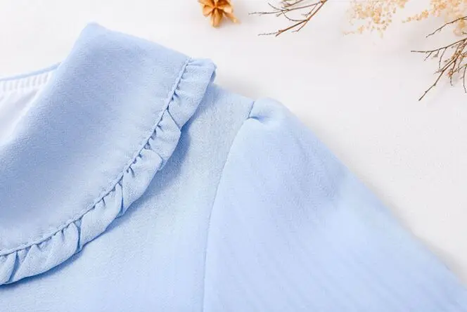 Japanese Quadratic Element Style Doll Collar Dress Mori Girl Sweet Student Pure Color Butterfly Sleeve Princess Lolita Dress19