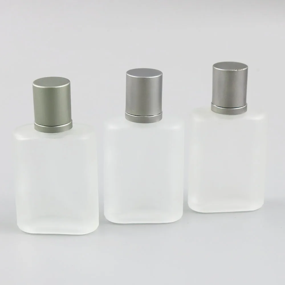 

1pcs x 30ml Frosted Glass Empty Bottle Spray Sliver Cap Enough Spray Bottle Square Travel Size Portable Reuse Perfume Bottle