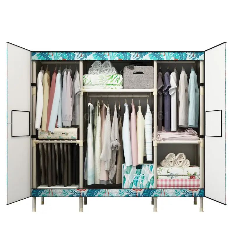 Simple wardrobe fabric storage cabinet storage cabinet wardrobe home simple modern economical cloth cabinet