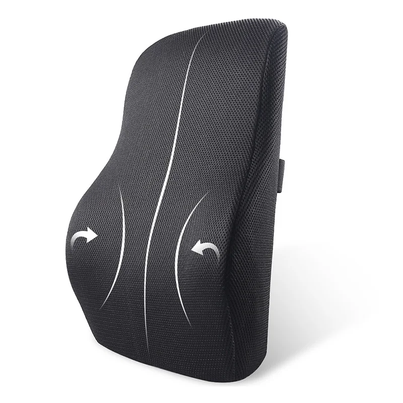 

Lumbar Support Pillow for Car Seat comes with Removable Washable Cover and Firm Insert to to Ease Lower Back Pain Black 1PCS