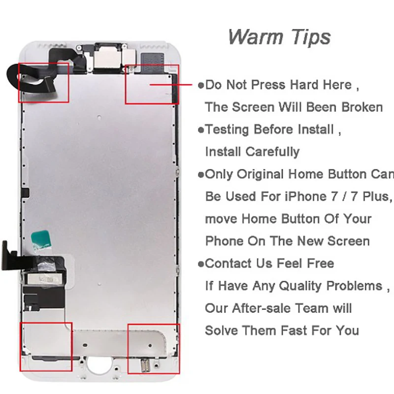 AAAA+ полный части ЖК-экран для iPhone 7 7P Plus, с фронтальной камерой динамик кнопка homte дисплей 7Plus сенсорный экран Замена