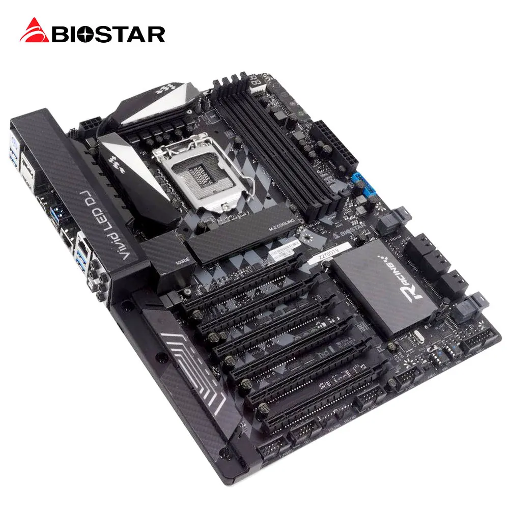 BIOSTAR Racing Motherboard Z270GT9 I5 I7 7700K LGA 1151 Computer Mainboard DDR4 Support 6 Graphics Card Slot 9Phase Power Supply biostar new h110mlc desktop motherboard for intel core i5 i7 7700k 6700 cpu lga 1151 micro atx ddr4 2133 1866 computer mainboard