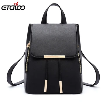 

Backpack Women Leather Backpacks High Quality PU Bagpack Mochila Feminina Rucksack Female School Bag