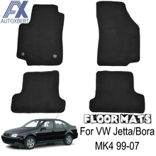 Индивидуальные автомобильные коврики для VW Jetta Bora MK4 1999-2007 нейлон черный ковер лайнер 2000 2001 2002 2003 2004 2005 2006