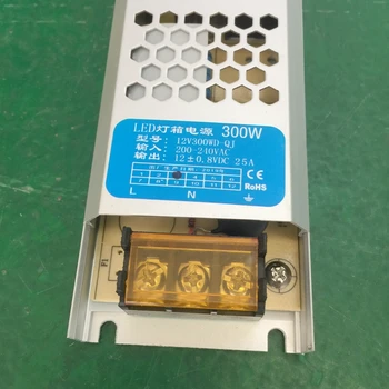 

Ultra thin 12V Power Supply 300W Lighting Transformer LED Driver Adapter for LED Strip Light AC200-240V Input