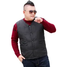 Новинка зимы модные для мужчин большой размеры XL-9XL 10XL Повседневный жилет Мода просторное с воротником-стойкой большой карман Теплый