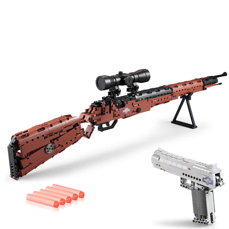 

Jedi survivaling Stimulate the battlefielding compatible Legoing Simulation gun 98K Sniper rifle Desert eagl Building module toy