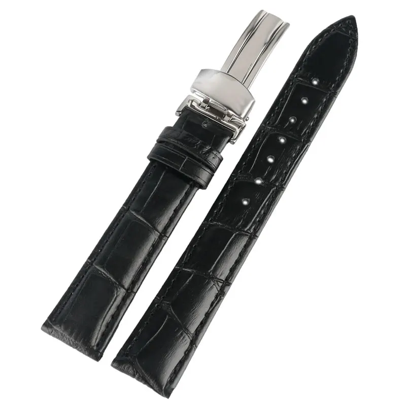 

18mm/20mm/22mm Genuine Leather Watchband Deployant Watch Band Strap Buckle Bracelet Watchbands
