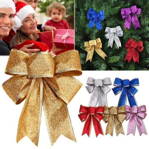5 цветов, банты, банты, Рождественские елки, вечерние, подарок, подарок, Рождественское украшение, новинка