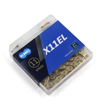 

KMC X11EL Bike Chain Extra Light Gold Silver Race Chains 11 Speed MTB Road Bicycle 118 Links