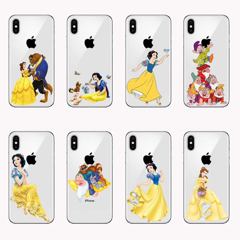 Мягкий чехол для телефона с милой принцессой Белоснежки из ТПУ IPhone X 10 6 6s Plus 7 8 5s SE