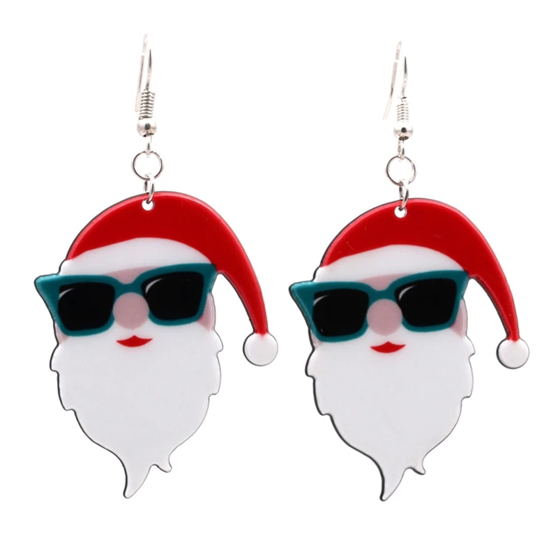 

Christmas Earrings Cute Santa Claus Stud Earrings For Women Girls Cartoon Acrylic Stud Earring Christmas Party Jewelry Gift