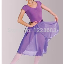 Скидка 60 см Длинные балетные юбки шифоновая Тюлевая балетная обертка юбки танцевальное платье для лирического танца