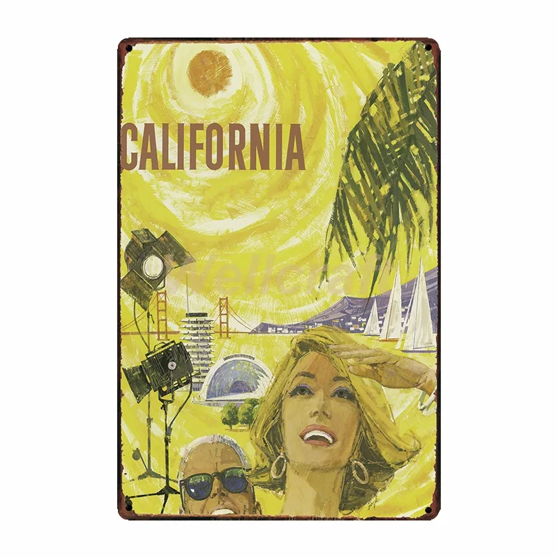 [WellCraft] известный Cite металлическая вывеска настенная тарелка винтажная Паб Бар RetroCalifornia Куба Канада железная живопись Декор FG-252