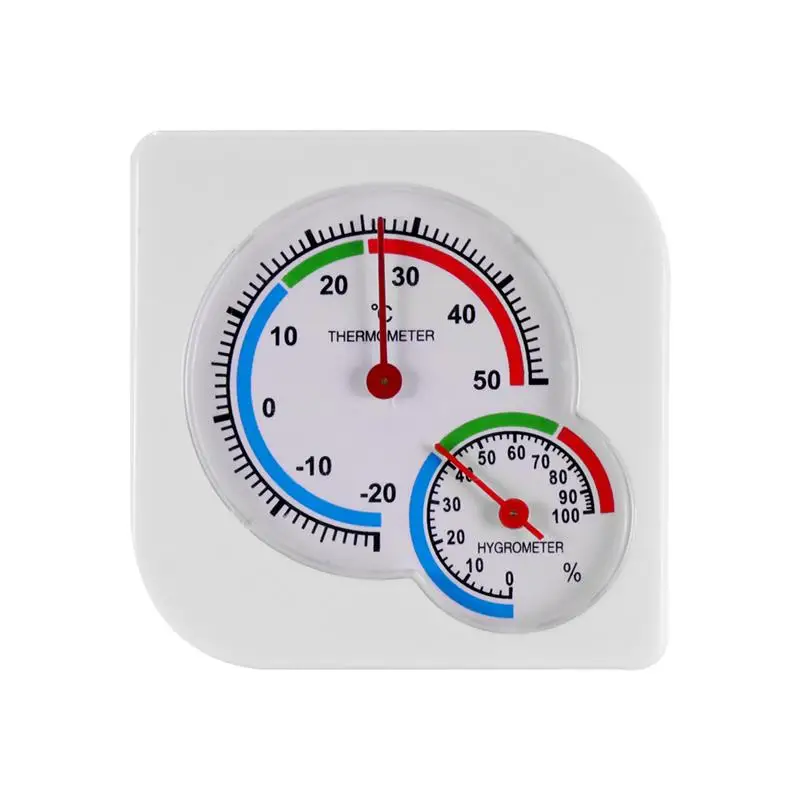 White Mini Thermometer for Nursery Baby House Room Wet Hygrometer 2050