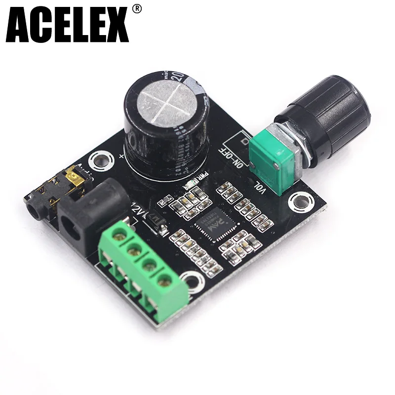 

Super Slim 2 x 15W PAM8610 Class D Digital Dual Power Audio Amplifier Board 12V black