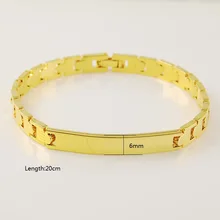 New Fashion 24K Gold Plating Link Chain Bracelet Women Men Handmade Gift Charm Bracelets Jewelry Luxury Yellow Gold Color 6MM цена New Fashion 24K Gold Plating Link Chain Bracelet Women Men Handmade Gift Charm Bracelets Jewelry Luxury Yellow Gold Color 6MM цены онлайн