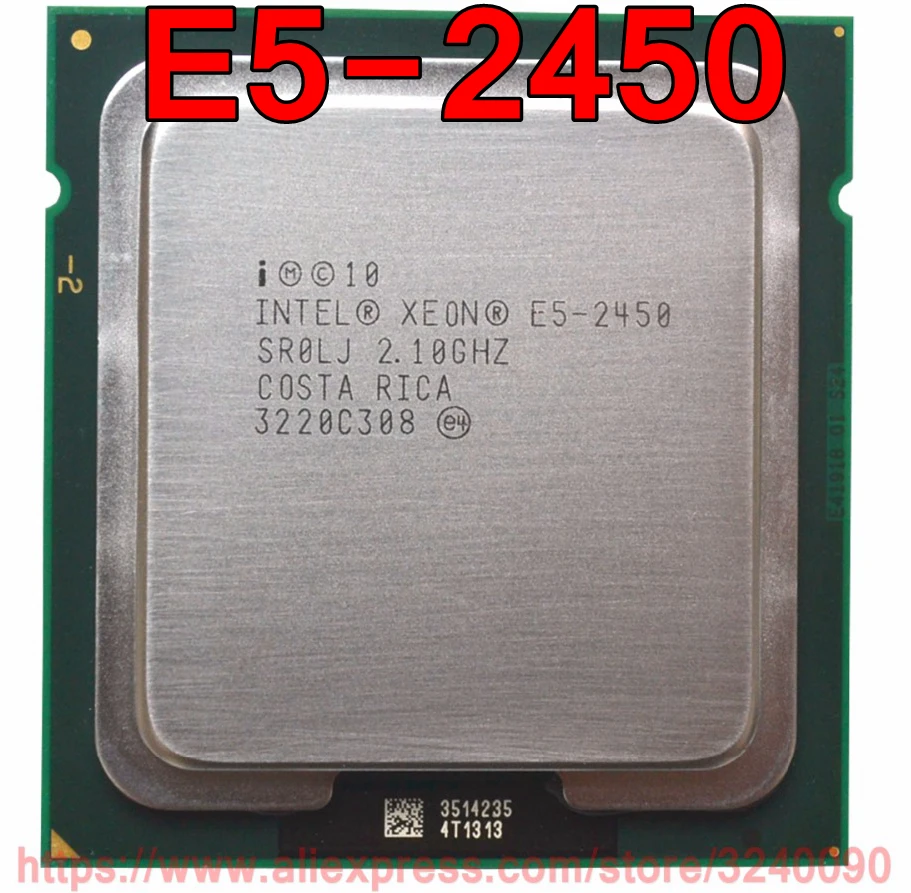 Intel Xeon CPU E5 2450 SR0LJ 2,10 GHz 8 Core 20M LGA1356 E5 2450 ...
