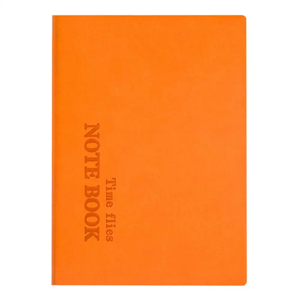 

Leather Graph Paper Notebook, 8 x 6 Inch/132 Sheets (Orange)