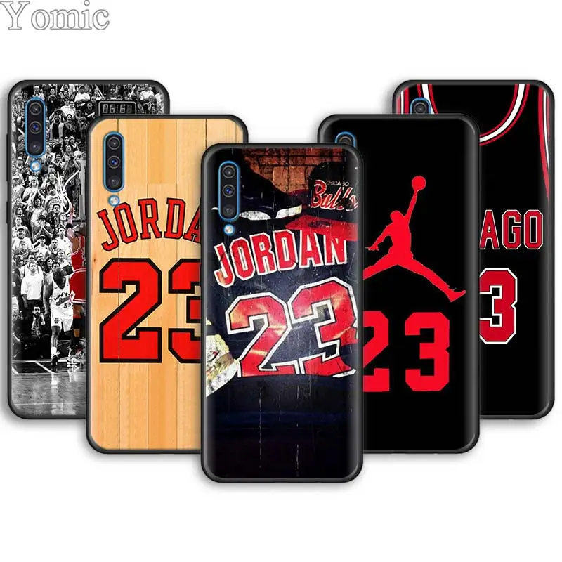 

basketball Jordan 23 Soft Phone Cases for Samsung Galaxy A10 A20 A30 A40 A50 A70 A6 A7 A8 Plus A9 M30 M20 Black Case Cover