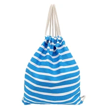 Шнурок галстук полоса покупки Путешествия Прочный Рюкзак Органайзер(синий