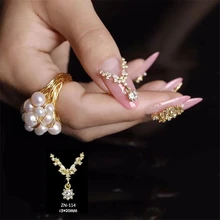 1 шт Шарм Циркон Кулон 3D дизайн ногтей украшения металлический сплав Блестящий Кристалл ювелирные изделия маникюр дизайн модный аксессуар