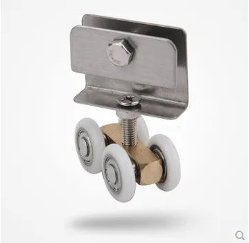 Move the door hanging round Shower pulley glass ha...