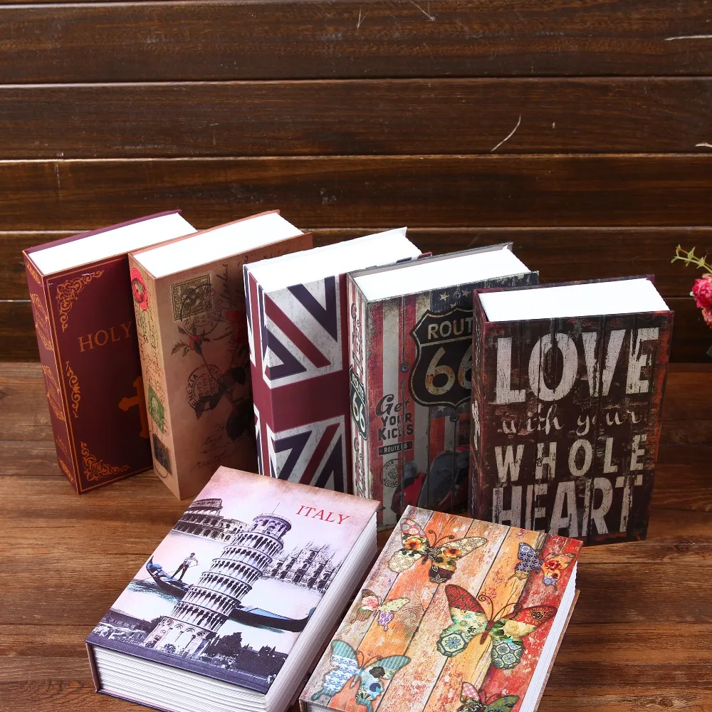 Skup Rozmiar M hasło ukryta książka sejf bezpieczeństwo Strongbox stalowe pudełko podróżne Home Office na pieniądze telefon bezpieczny