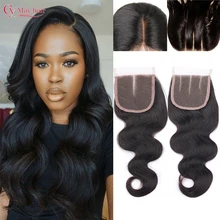 Brazilian Closure Body Wave Brazilian Lace Closure Bleached Knots Closures Natural Free Middle 3 Part Virgin Human Hair Closure