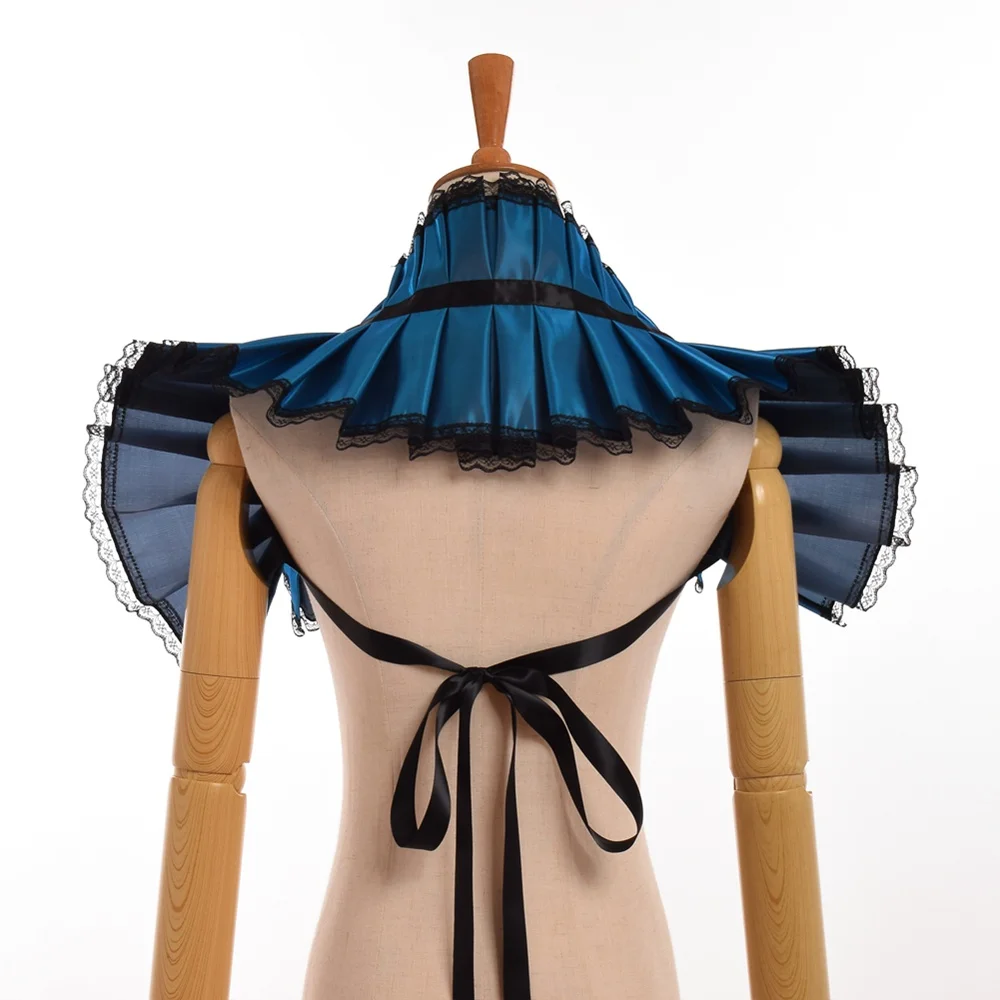 Стимпанк корсет укороченный Викторианский стимпанк женский гофрированный воротник плечо обертывание косплей аксессуар