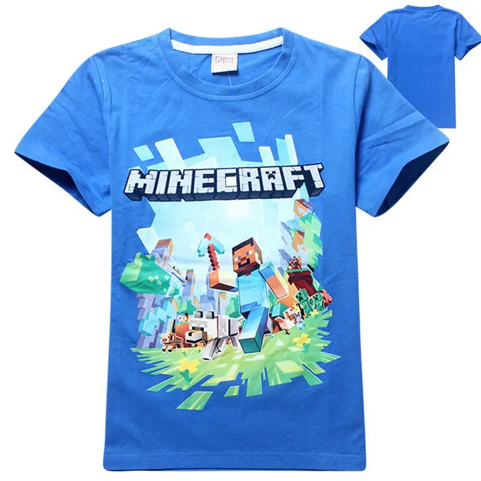 Summer Cotton T Shirt Tops Kids Unspeakable Moosecraft Cartoon Print T Shirt Clothes Baby Girls Boys Minecraft Toys Clothing Buy At The Price Of 4 92 In Aliexpress Com Imall Com