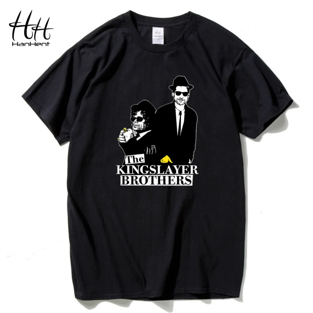 

HanHent Game of Thrones Personalized Men T Shirt The Kingslayer Brothers Short Sleeve Novelty T-Shirt Brand Male Tee Shirts