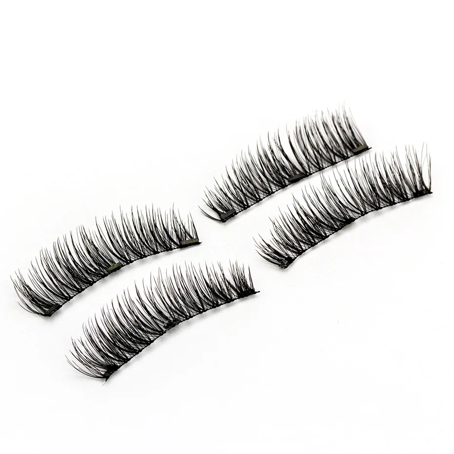 

BBL Hot 6D Magnetic Eyelashes + 3 Magnets Handmade Soft Hair Makeup Eye Kit Reusable Natural Tapered Sexy False Eyelashes KS01-3