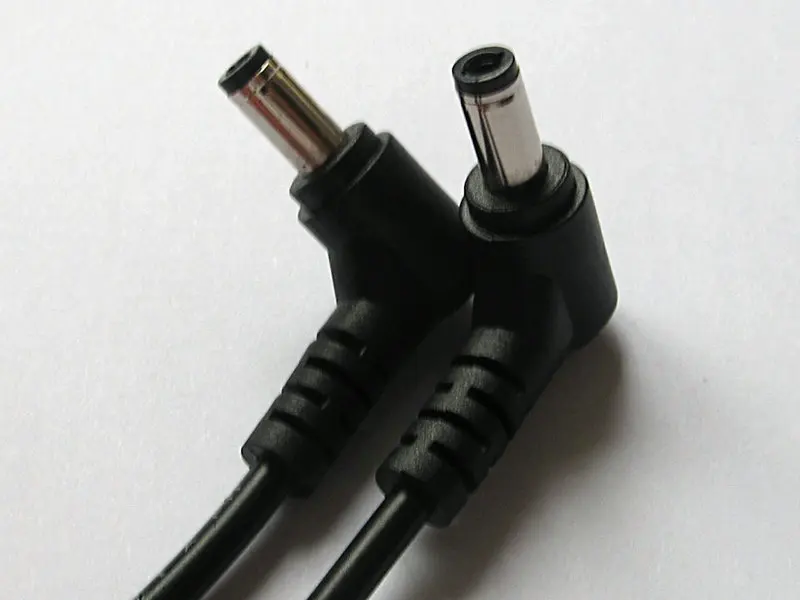2 шт. 22AWG двойной мужской l образный DC 5 5x2 1 мм 90 прямоугольный кабель Папа папа